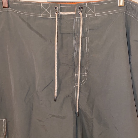 Men’s 3XL Olive w Orange accents and tan piping Polo by Ralph Lauren swim trunks - Picture 5 of 12